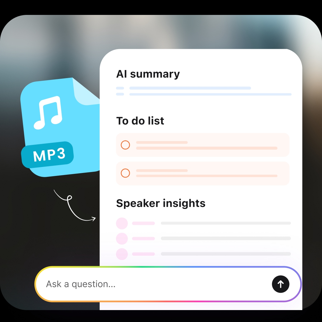 Feature - AI Summaries & Chat for MP3 Transcripts